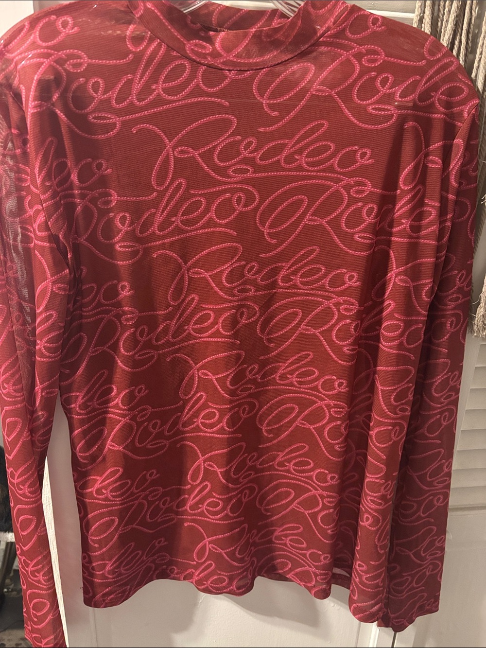 Script Red Long-Sleeve Men's Shirt